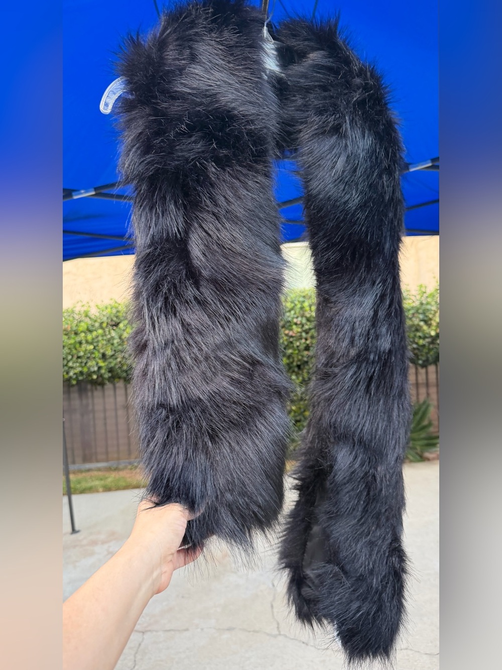 Unique vintage faux fur stol